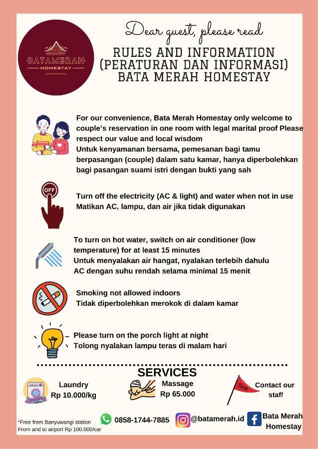 Bata Merah Homestay 外南梦 外观 照片